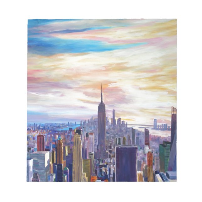 NYC Panorama med Chrysler och Empire state Anteckningsblock (Framsida)