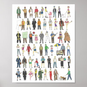 NYC People New York City Citizens Humans Resident Poster