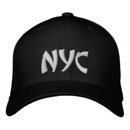 NYC Personlig Namn Black & White Baseball Hat Broderad Keps