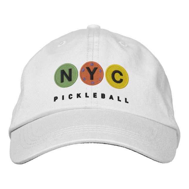 NYC Pickleball EMBROIDERED cap v2 Broderad Keps (Framsida)