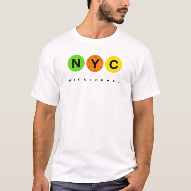 NYC Pickleball-logotyp - lätta kläder T Shirt (Framsida)