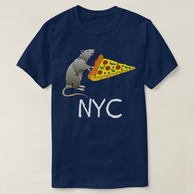 NYC Pizza Råtta T Shirt (Design framsida)