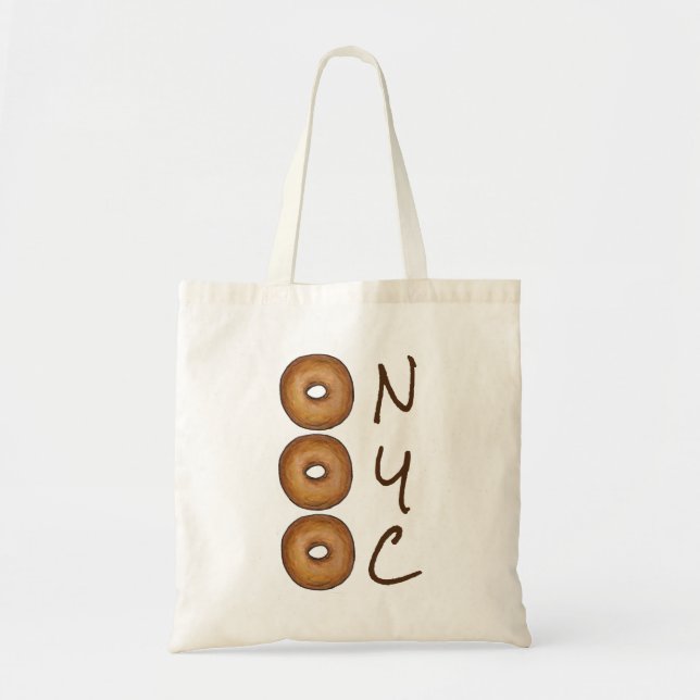 NYC Plain Bagel New York Deli Foodie Tote Tygkasse (Framsidan)