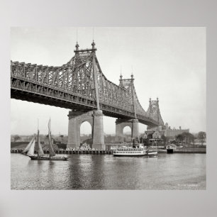 NYC Queensboro Bridge-foto Poster