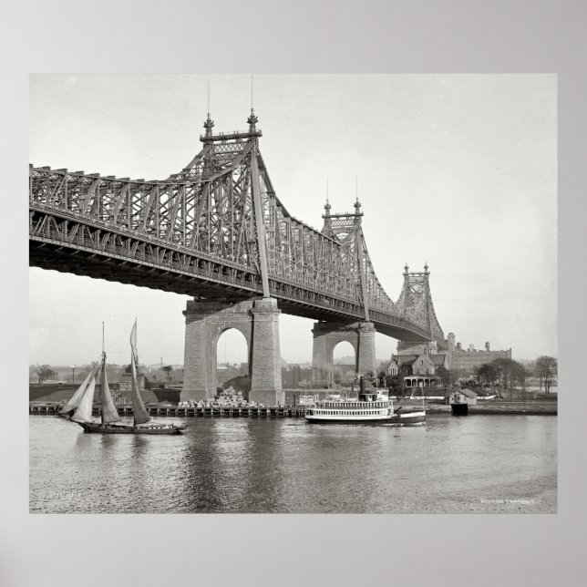 NYC Queensboro Bridge-foto Poster (Framsidan)