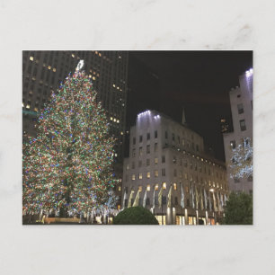 NYC Rockefeller Center Julgran New York Helg Vykort