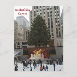 NYC Rockefeller Center-Skater - julkort Helg Vykort