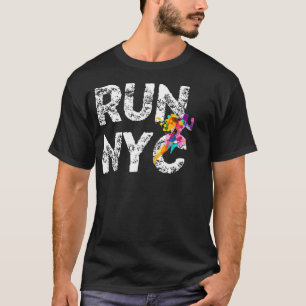 NYC Running man New York Springer Shirt Springa Ma T