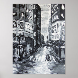 Nyc scener "femte vågens drizzle" poster