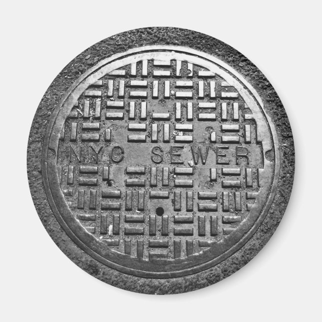 NYC Sewer Cover Magnet (Framsidan)