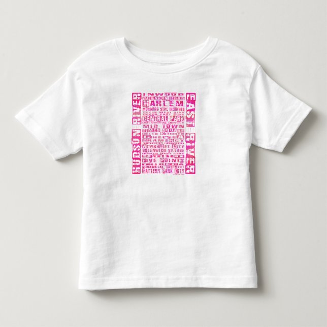 NYC-Shock rosa för grannskap Tee (Framsida)