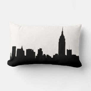 NYC Siluett av Skyline, ESB #1 Lumbarkudde