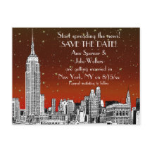 NYC Skyline 01 Etched Starry Spara datumet