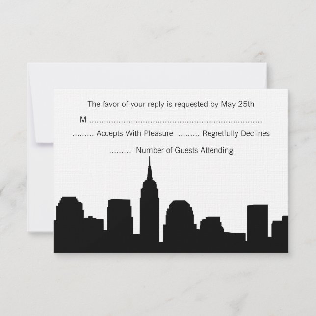 NYC Skyline Bröllop OSA Card (Framsida)