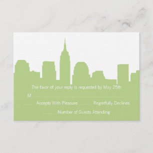 NYC Skyline Bröllop OSA Card Kort
