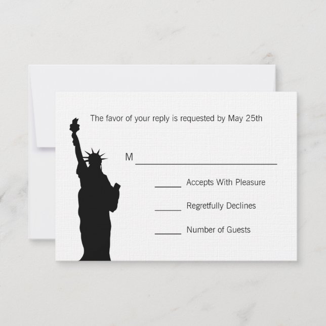 NYC Skyline Bröllop OSA Card Kort (Framsida)