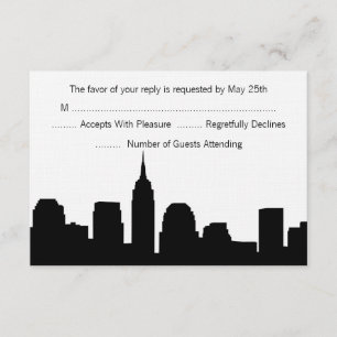 NYC Skyline Bröllop OSA Card Kort