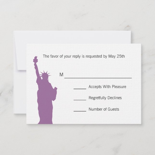 NYC Skyline Bröllop OSA Card Kort (Framsida)