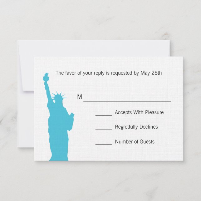 NYC Skyline Bröllop OSA Card Kort (Framsida)