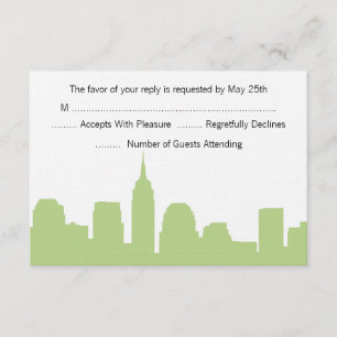 NYC Skyline Bröllop OSA Card Kort