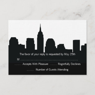 NYC Skyline Bröllop OSA Card Kort