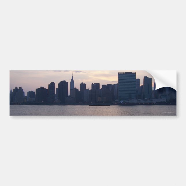 NYC Skyline - Bumper Sticker Bildekal (Framsidan)