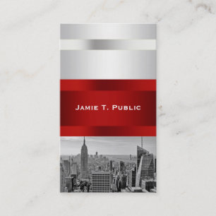 NYC Skyline BW 05 White Red Inbjudan Suite