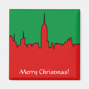 NYC Skyline: ESB jul Silhouette Magnet