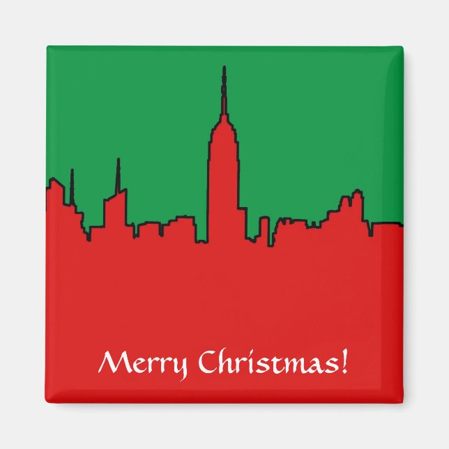 NYC Skyline: ESB jul Silhouette Magnet (Framsidan)