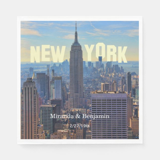 NYC Skyline ESB World Trade 2C L Pappersservett (Framsidan)