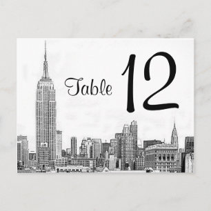 NYC Skyline Etched 01 Bordsnummer