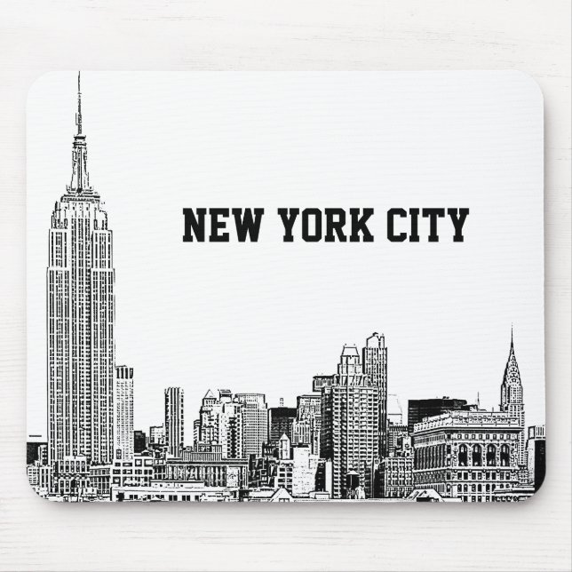 NYC Skyline Etched 01 Musmatta (Framsidan)