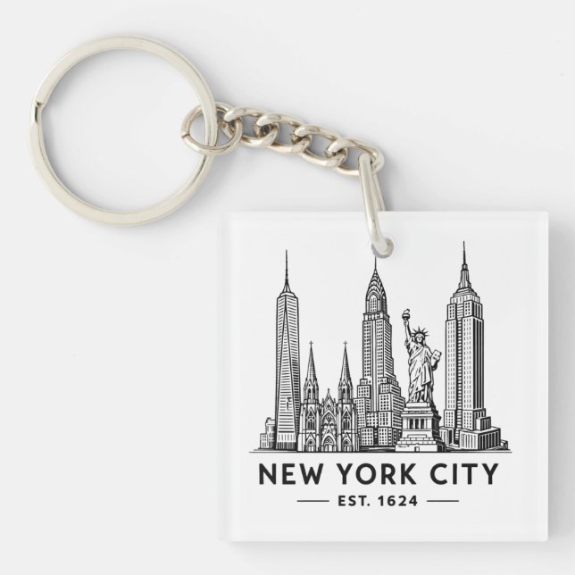 NYC Skyline Illustration with Statue of Liberty (Framsidan)