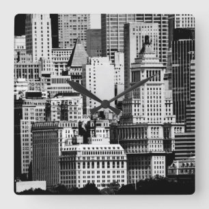 NYC Skyline IX Fyrkantig Klocka