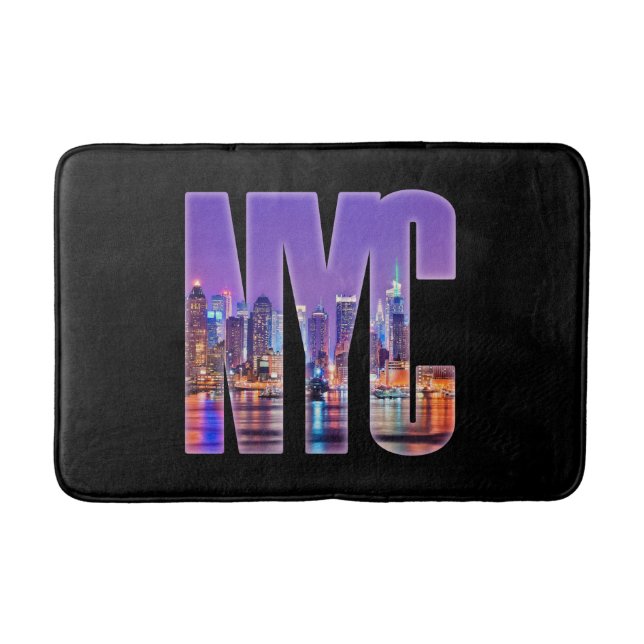 NYC Skyline (ljus) Badrumsmatta (Framsidan)