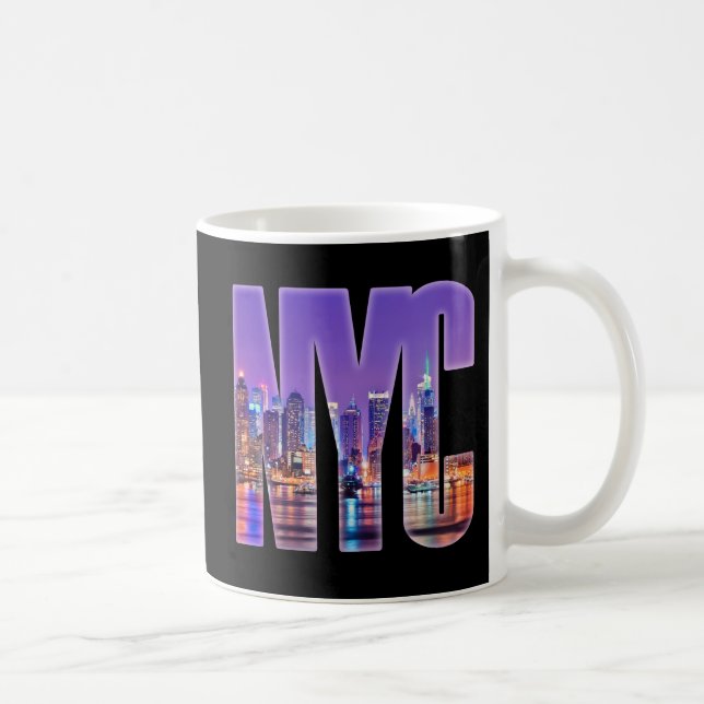 NYC Skyline (ljus) Kaffemugg (Höger)