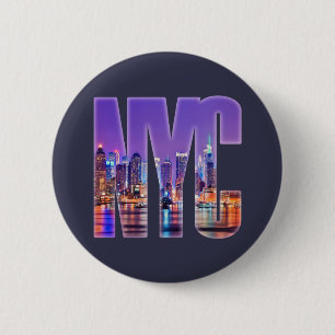 NYC Skyline (ljus) Knapp