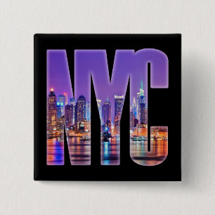 NYC Skyline (ljus) Knapp
