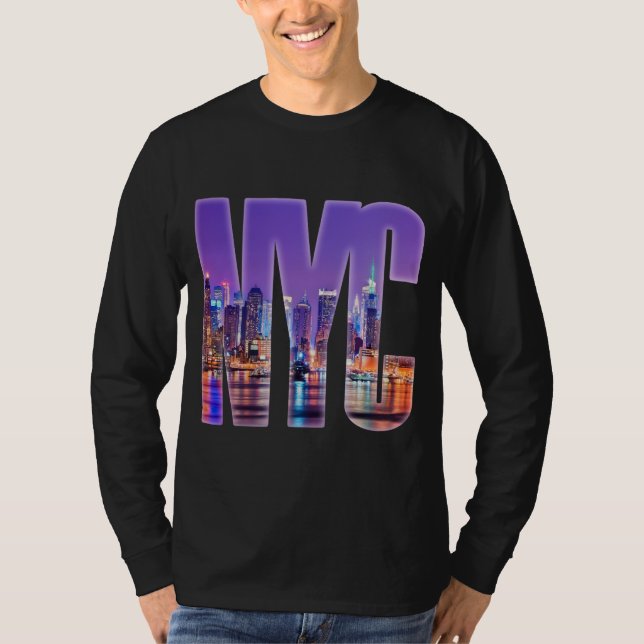 NYC Skyline (ljus) T-shirt (Framsida)