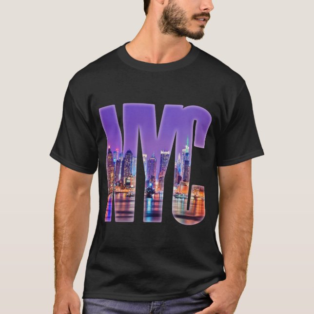 NYC Skyline (ljus) Tee Shirt (Framsida)
