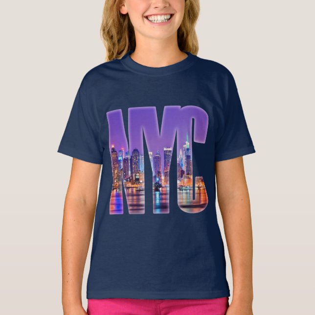 NYC Skyline (ljus) Tröja (Framsida)