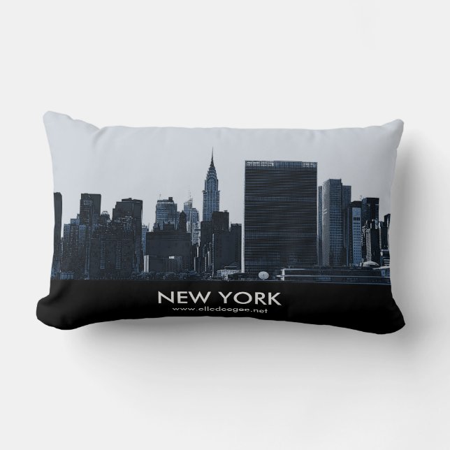 NYC Skyline Lumbar Pillow Lumbarkudde (Framsida)