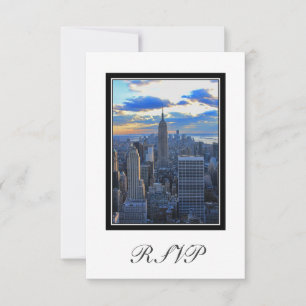 NYC Skyline när solnedgången närmar sig RSVP #1 OSA Kort