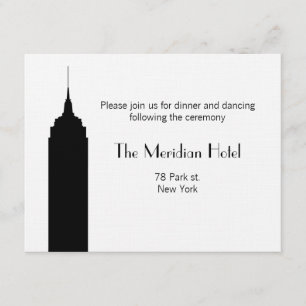 NYC Skyline Recept Card - Empire state Byggnad Inbjudningar