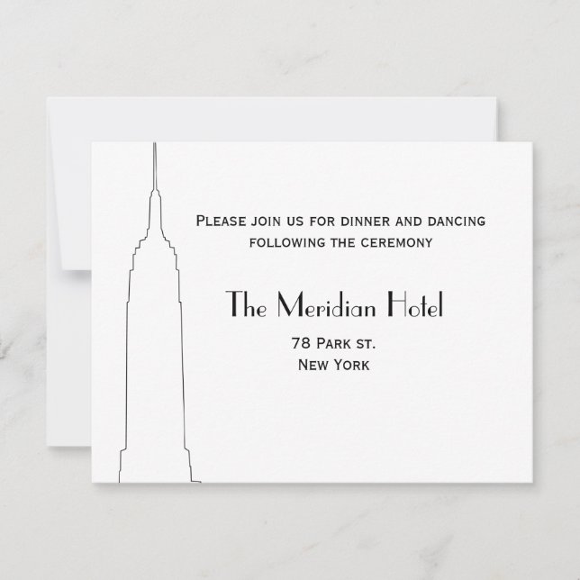 NYC Skyline Recept Card Inbjudningar (Framsida)