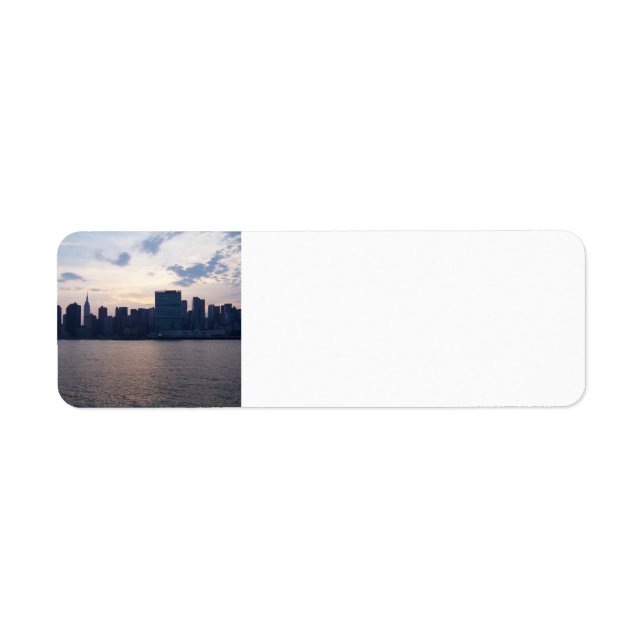 NYC Skyline - Returetiketter Returadress Etikett (Framsidan)