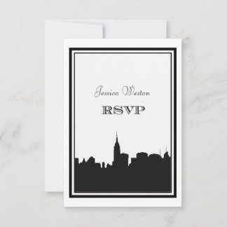 NYC Skyline Silhouette #2 DIY RSVP OSA Kort