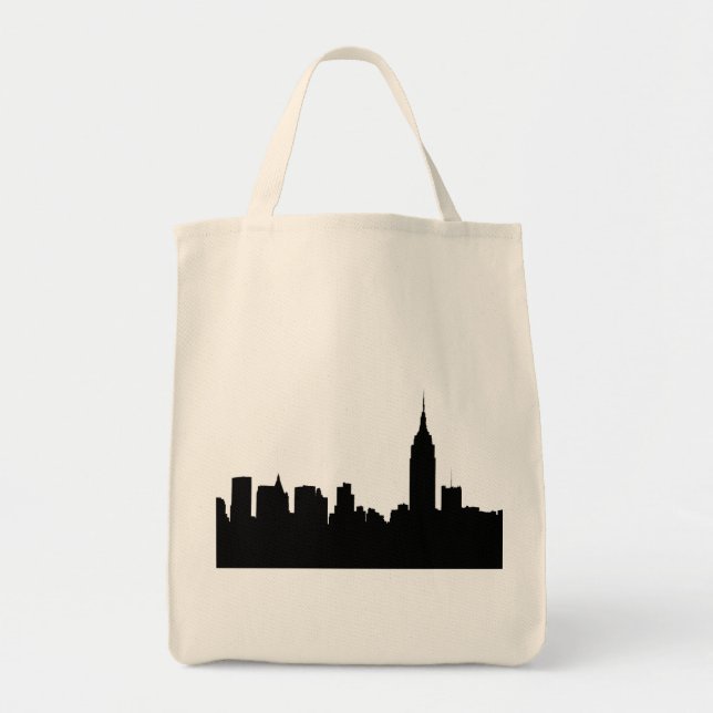NYC Skyline Silhouette, Empire state Bldg #1 Tygkasse (Framsidan)
