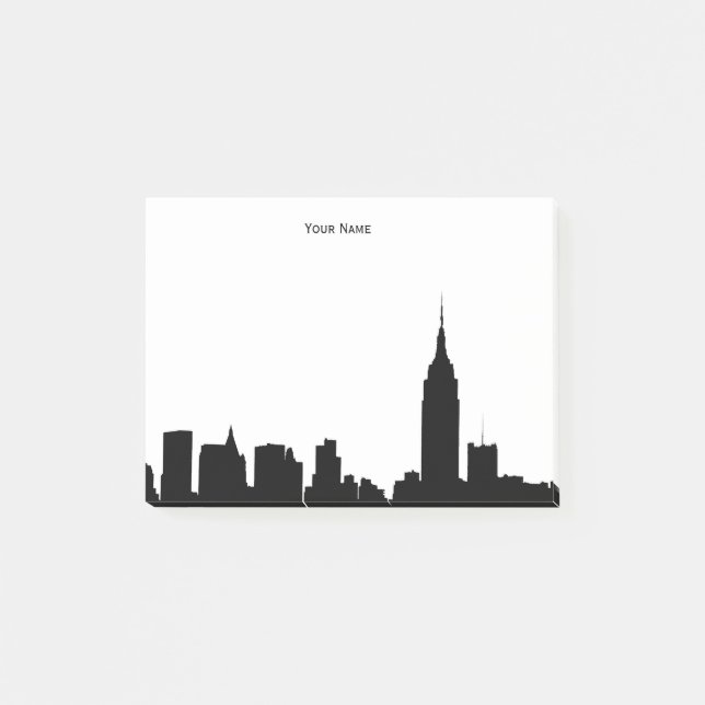 NYC Skyline Silhouette Post-it Block (Framsida)