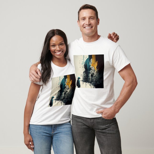 NYC Skyline Street Art Tee T-Shirt (Unisex)